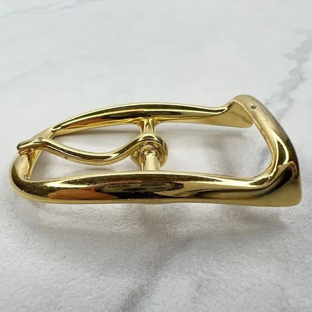Vintage Gold Tone Simple Basic Belt Buckle for up to 1 Inch Belt